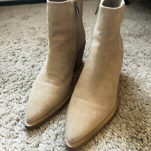 Vince Camuto Tan Suede Ankle Boots
